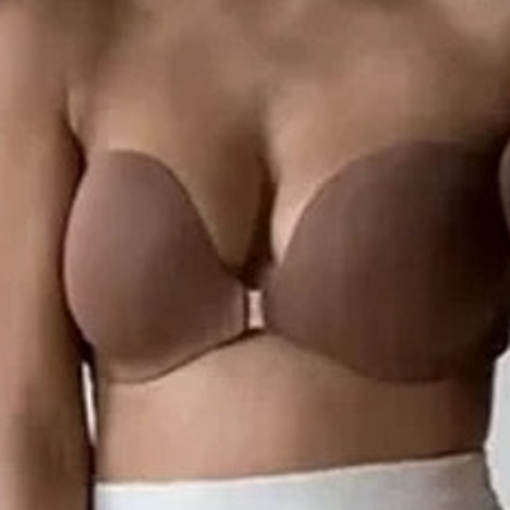 NWT Evelyn & Bobbie Women's Everyday Bustier Strapless Bra Brown 08.08.078 (32G)